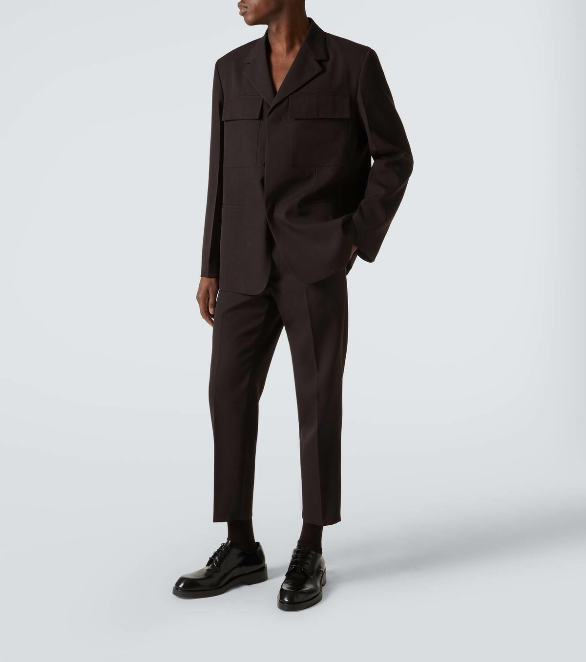 Jil Sander Polished leather Derby shoes