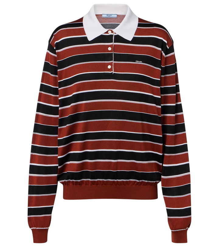 Photo: Prada Striped silk polo shirt