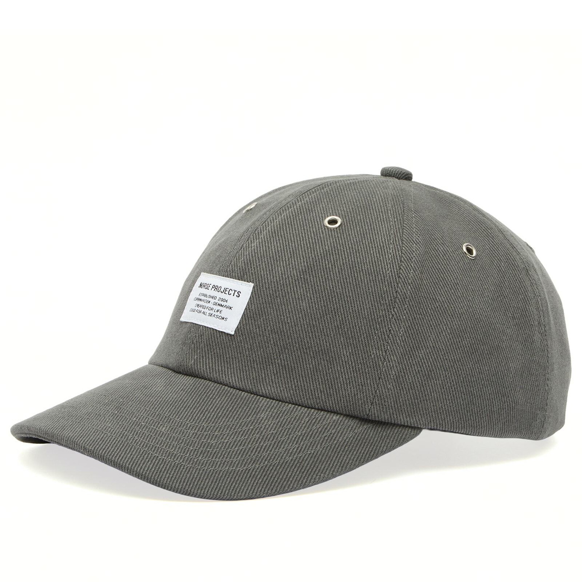 Norse Projects Men's Bull Denim 6 Panel Cap in Graphite 