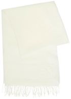 Toteme Logo-embroidered Frayed Linen Sarong - White - One Size