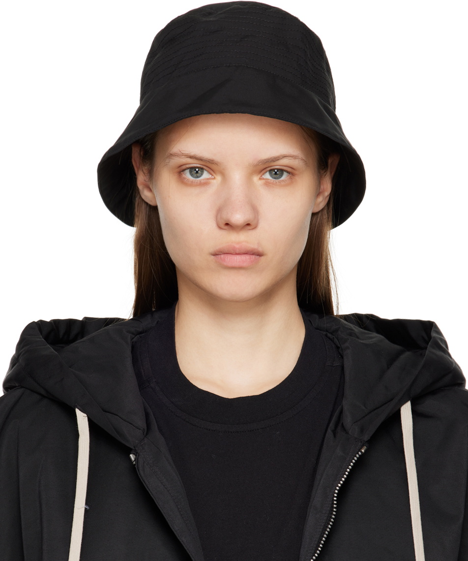 Rick Owens Drkshdw Black Gilligan Bucket Hat Rick Owens Drkshdw