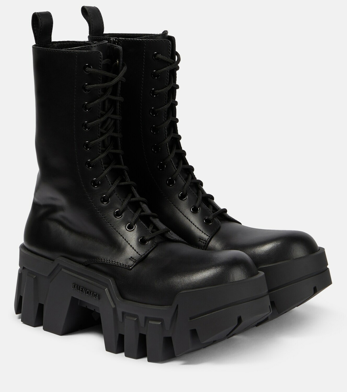 Balenciaga Bulldozer lace-up leather ankle boots Balenciaga Balenciaga Bulldozer lace-up leather ankle boots Balenciaga