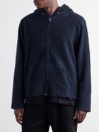 Les Tien - Cotton-Fleece Zip-Up Hoodie - Blue