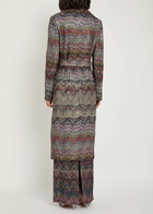 Missoni Embellished Zigzag-intarsia Trench Coat Multicoloured