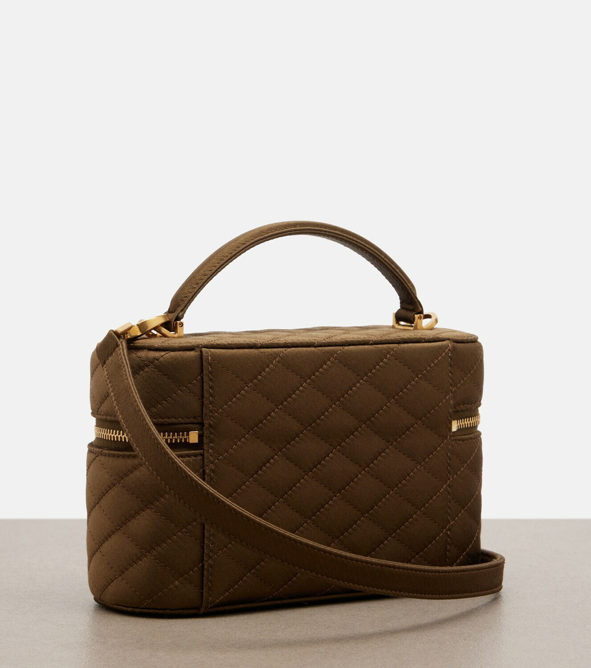 Saint Laurent Gaby Mini quilted satin vanity bag