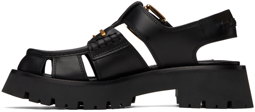 ALEXANDER WANG◆Carter Cage ロゴ ブラック サンダル 送料込 Alexander Wang Carter Cage Sandal in Black | FWRD