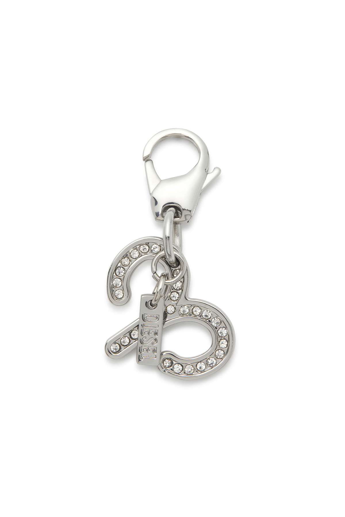 Diesel Metal Aries charm with rhinestones - Charms and Keyrings - Unisex - Silver