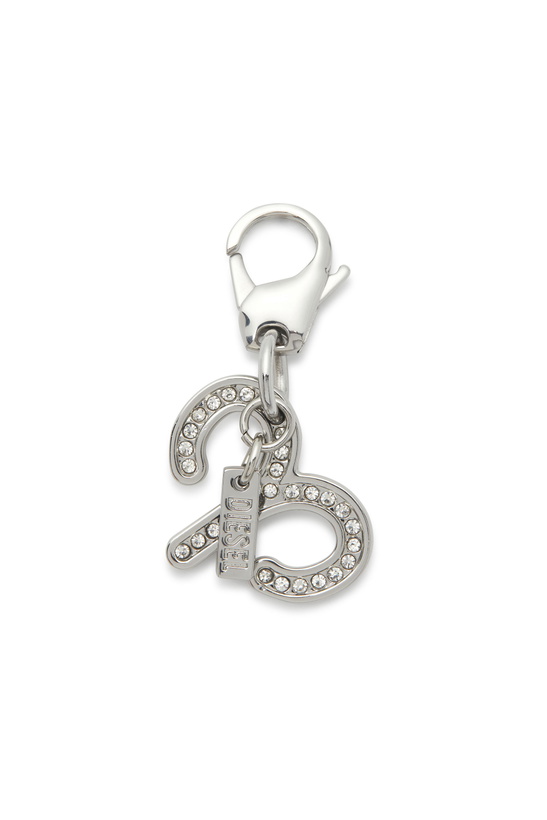 Photo: Diesel Metal Aries charm with rhinestones - Charms and Keyrings - Unisex - Silver