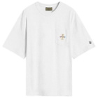 Uniform Bridge Men's Flag Pocket T-Shirt in White Melange