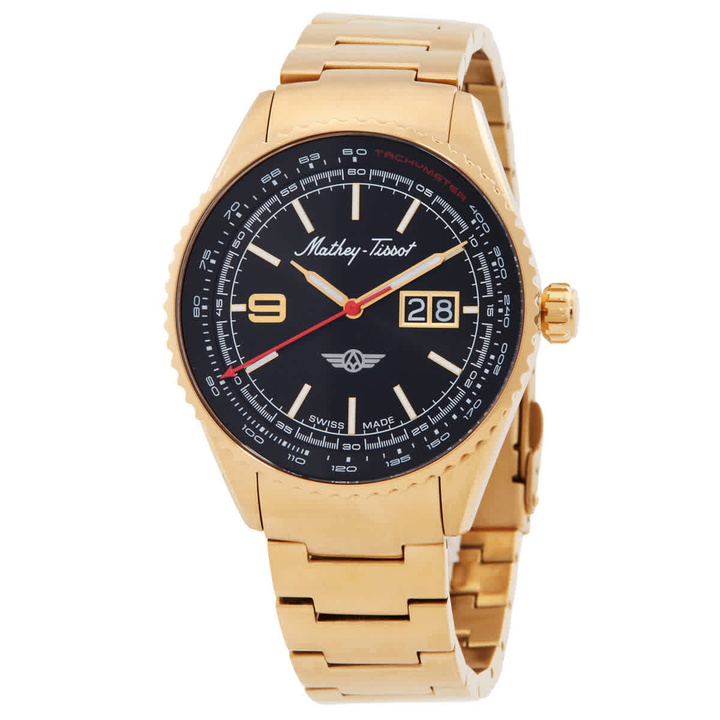 Photo: Mathey-Tissot Atlas Quartz Black Dial Mens Watch MTWG9001105