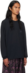 NEEDLES Black Embroidered Long Sleeve T-Shirt