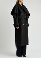 Zimmermann Cape Wool-blend Trench Coat Black