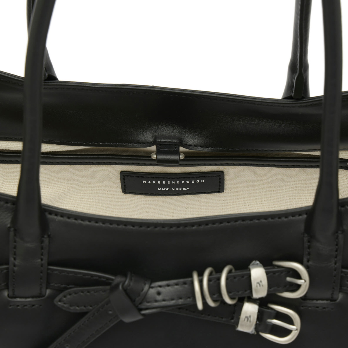 MARGESHERWOOD Women's Grandma  Bag - Large in Black Plain 