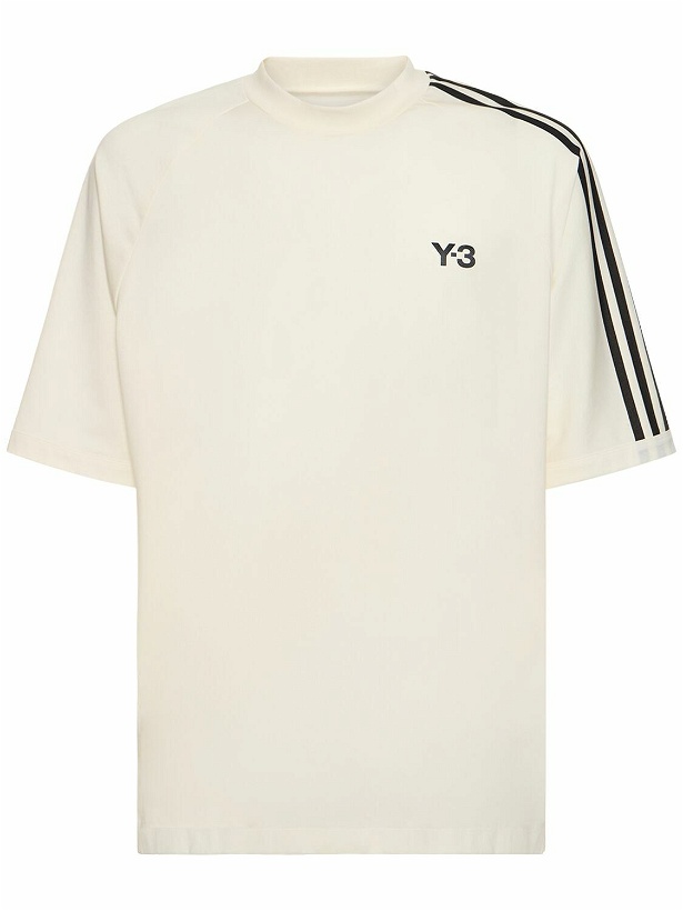 Photo: Y-3 - 3-stripe Logo Cotton T-shirt