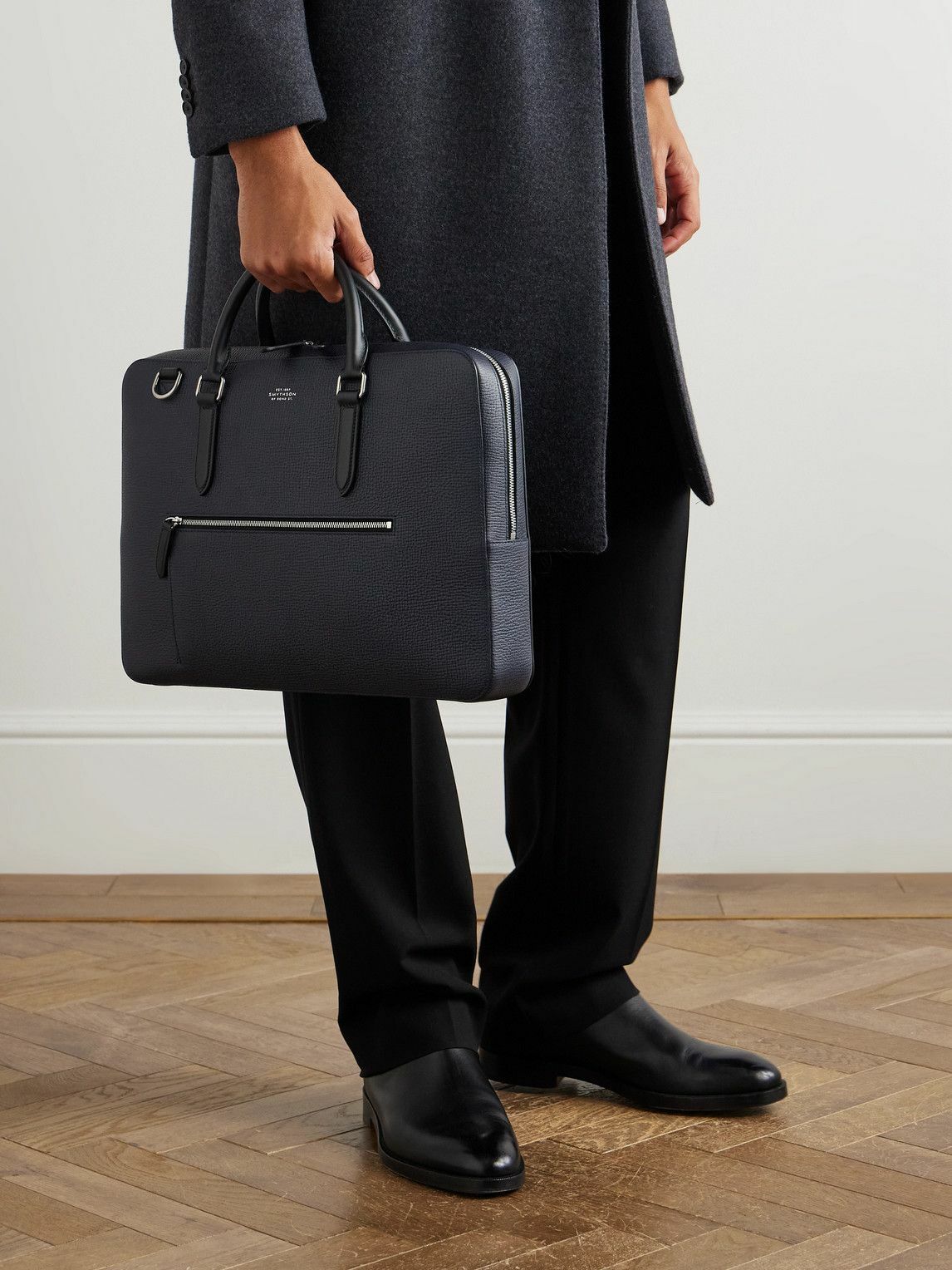 Smythson - Ludlow Full-Grain Leather Briefcase