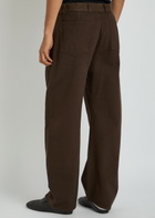Lemaire Twisted Belted Denim Trousers Brown