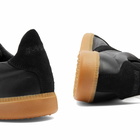 Novesta Men's GAT Leather Court Sneaker in Black/Transparent