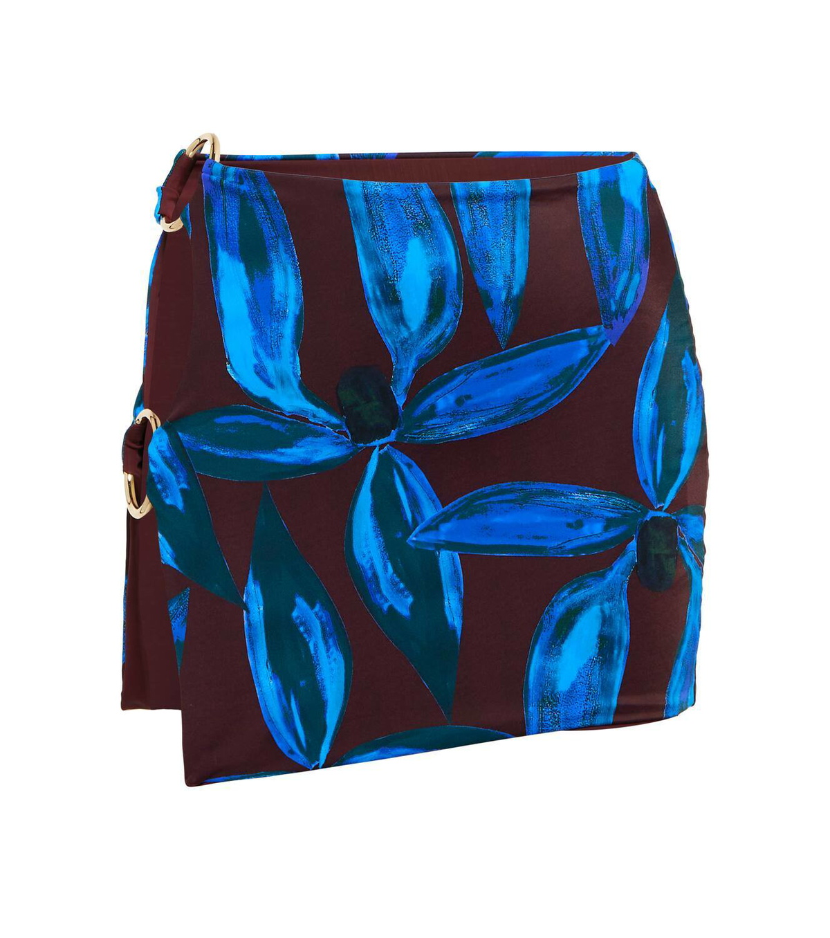 Louisa Ballou Brown & Blue Double Ring Miniskirt Louisa Ballou