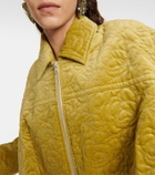 Dries Van Noten Quilted floral velvet jacket