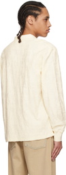 Soulland Off-White Robert Plush Long Sleeve Polo