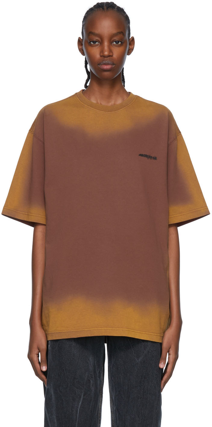 ADER error Brown Cotton T-Shirt ADER error
