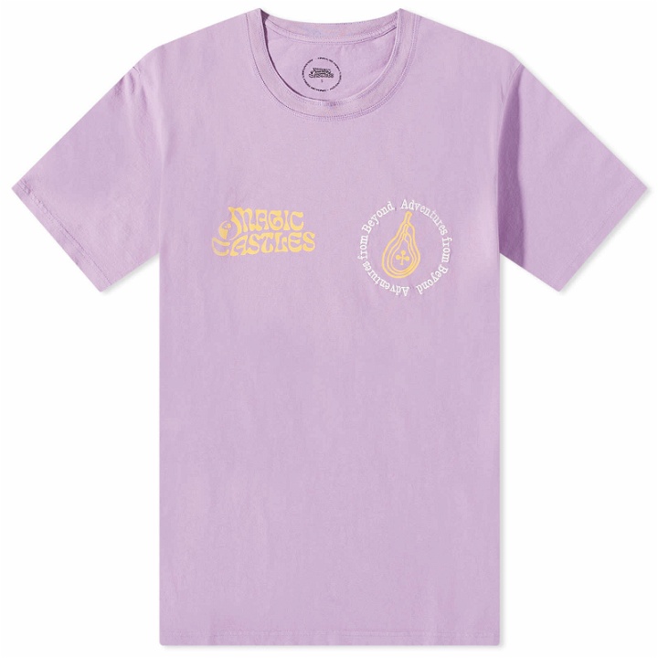 Photo: Magic Castles Men's Poem T-Shirt in Lilac