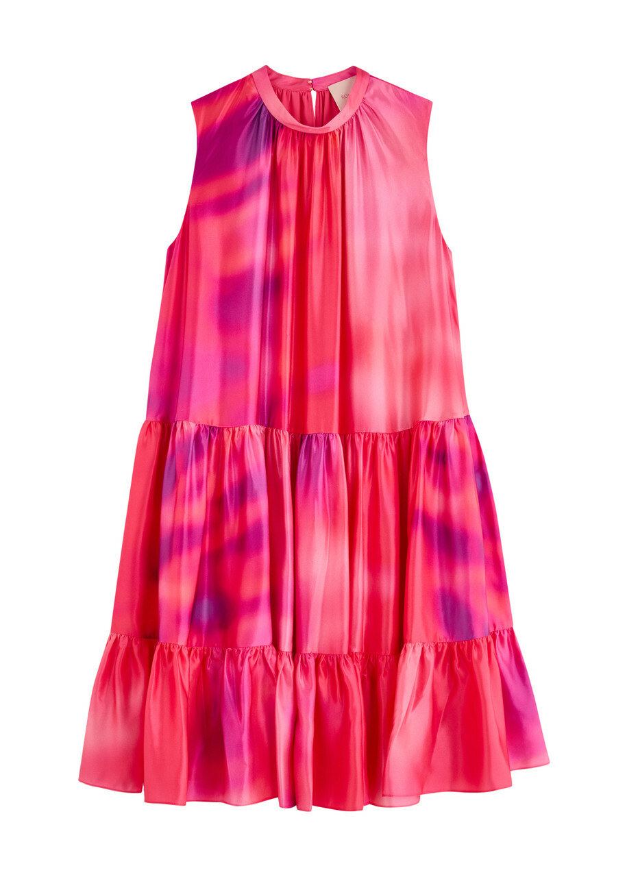 Roksanda Phinia Printed Satin Mini Dress Pink