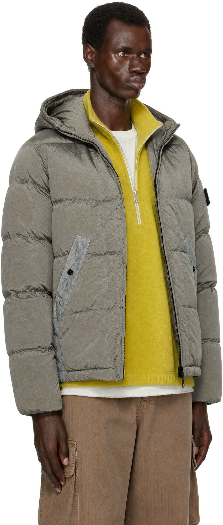 Stone Island Gray 4100019 Nylon Metal Down Jacket