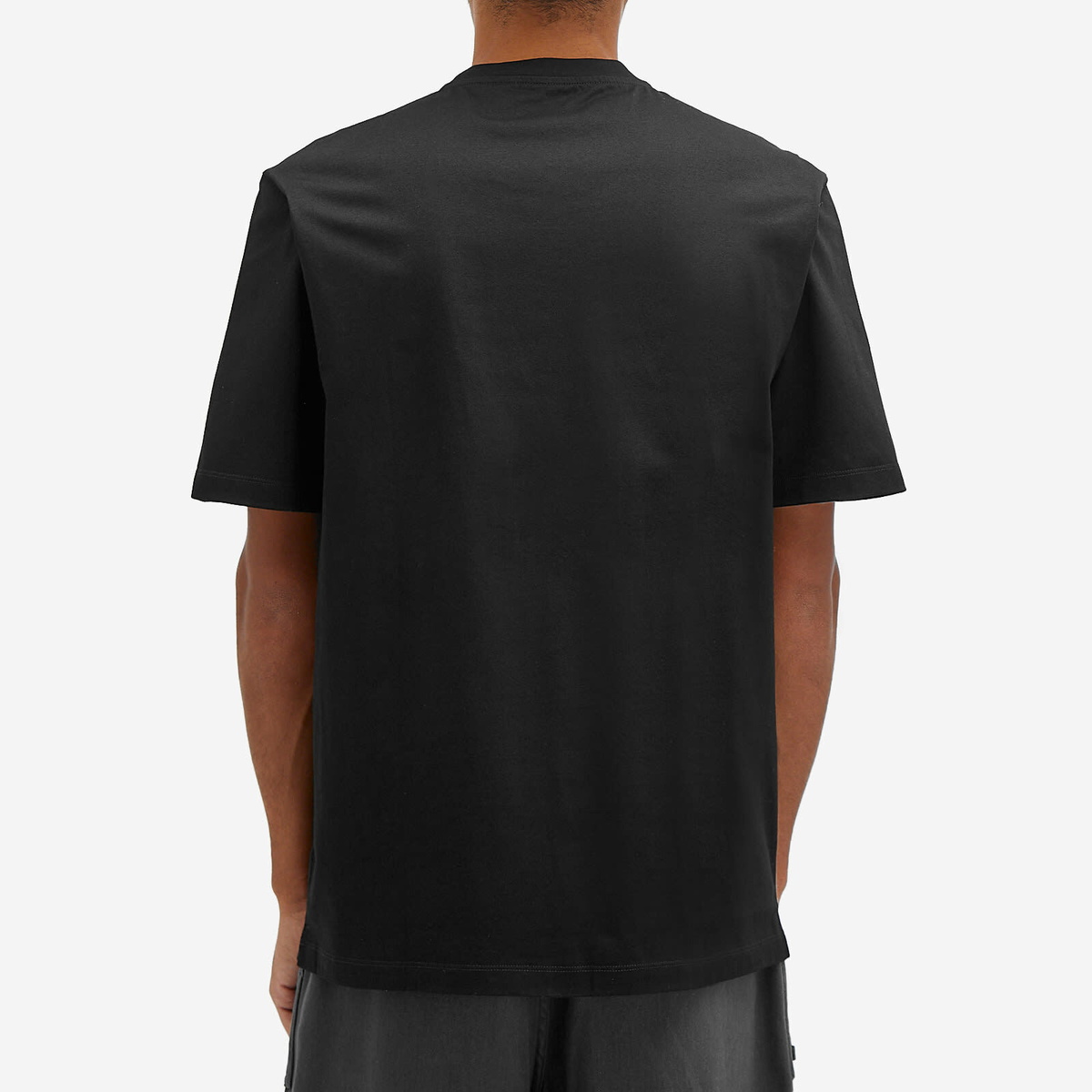 Versace Men's Leopard Logo Embroidered T-Shirt in Black Versace