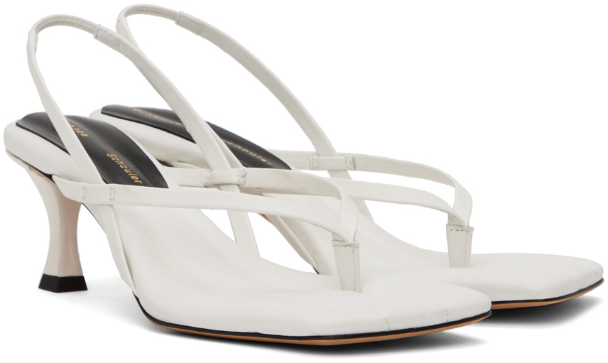 Proenza Schouler White Square Thong Heeled Sandals