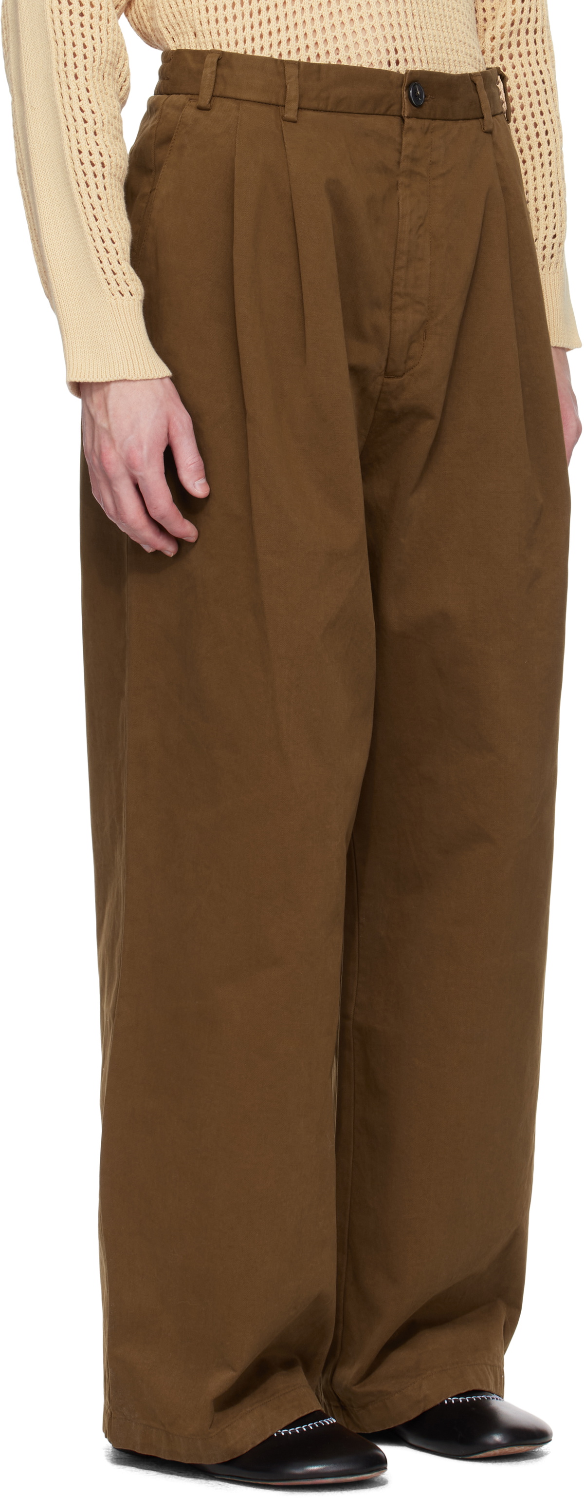CMMN SWDN Brown Chico Elasticated Trousers