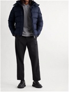Moncler - Montgenevre Quilted Virgin Wool-Flannel Down Hooded Jacket - Blue