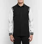 Neil Barrett - Slim-Fit Webbing-Trimmed Cotton-Poplin Shirt - Men - Black