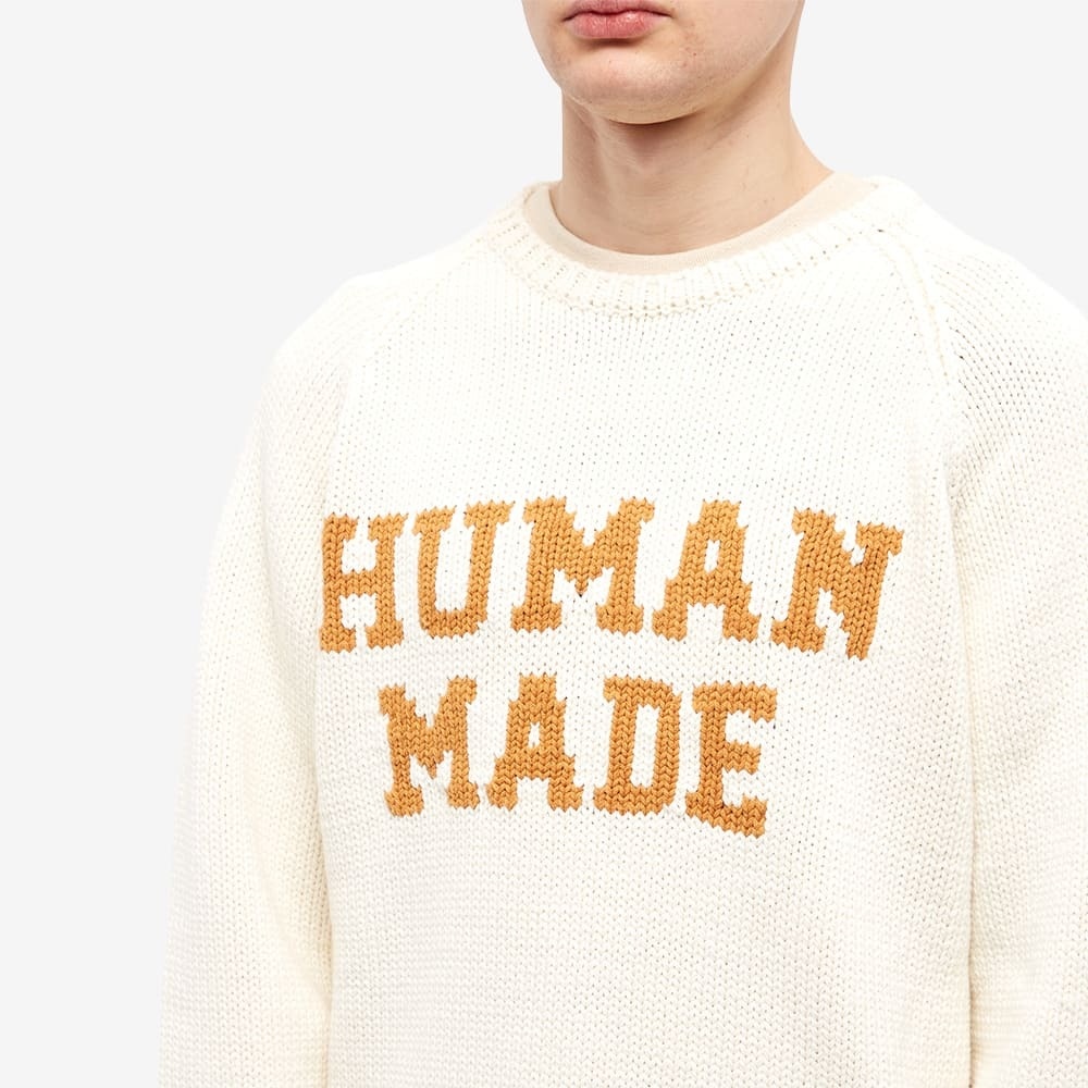 Human Made Men's Raglan Sleeve Knit in White Human Made