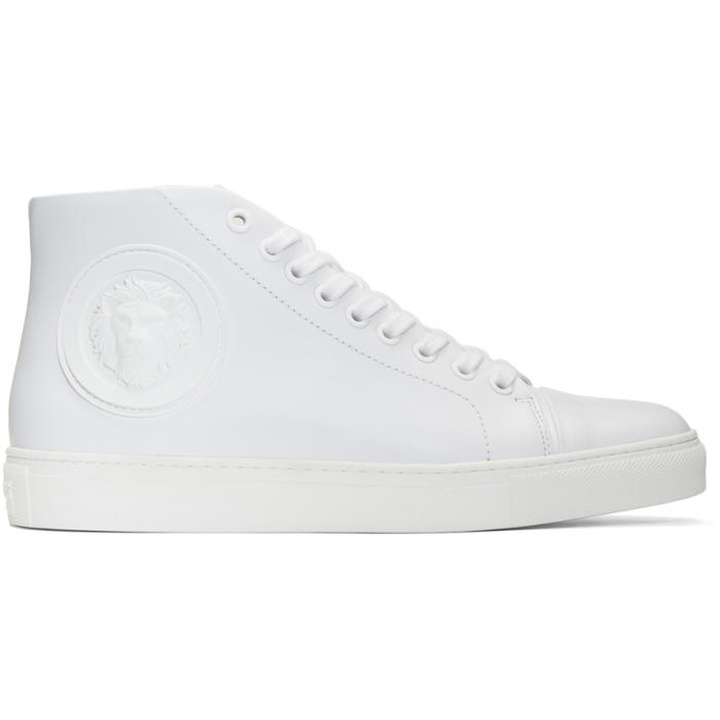 Photo: Versus White Lion High-Top Sneakers 
