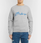 Balmain - Logo-Print Loopback Cotton-Jersey Sweatshirt - Men - Gray