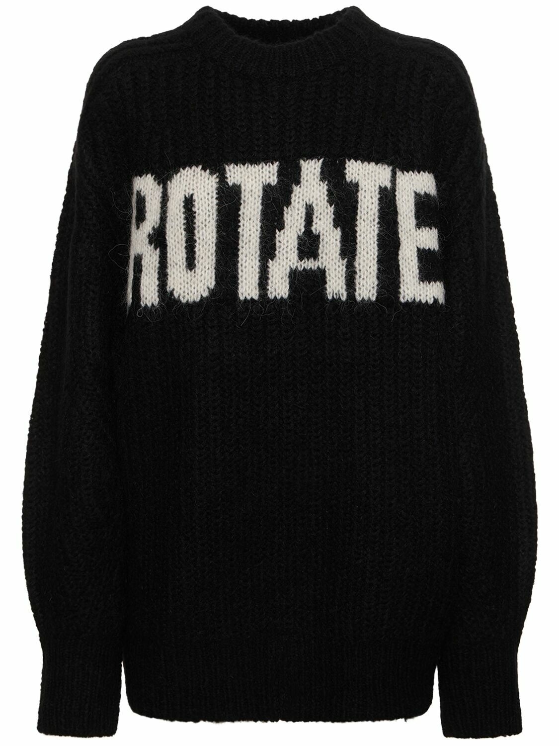 Photo: ROTATE Logo Oversize Wool Blend Knit Sweater