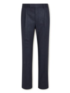 Kingsman - Eggsy Pleated Wool-Flannel Suit Trousers - Blue