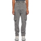 11 by Boris Bidjan Saberi Grey Denim Used Cargo Pants