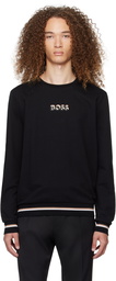 BOSS Black Striped Sweatshirt