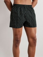 Sunspel - Printed Cotton Boxer Shorts - Black