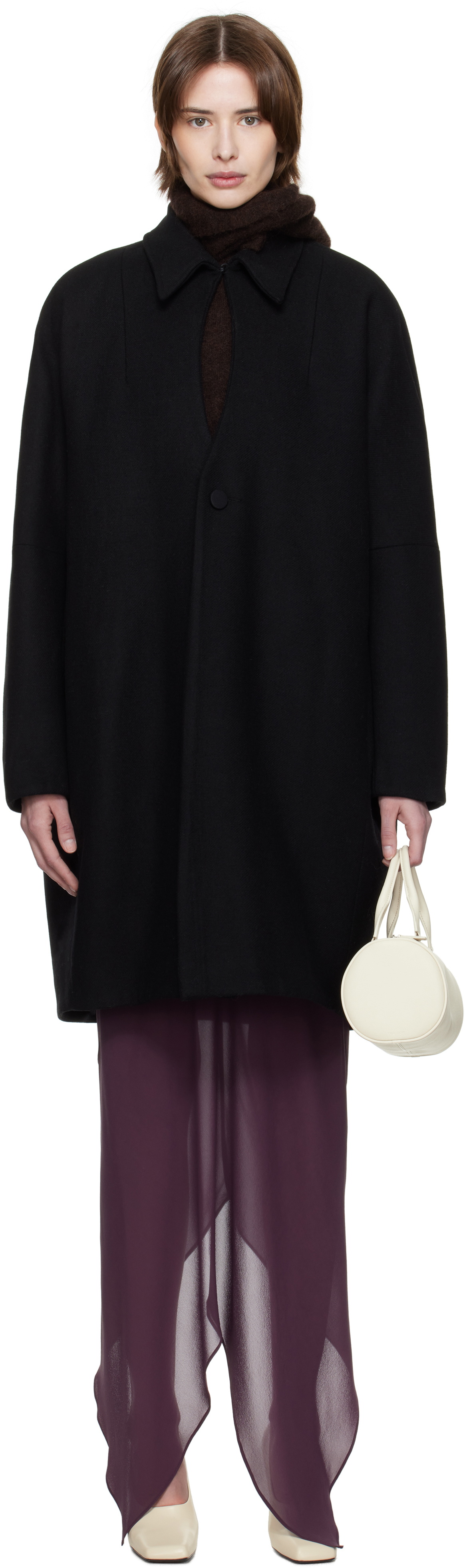 AARON ESH Black Keyhole Coat