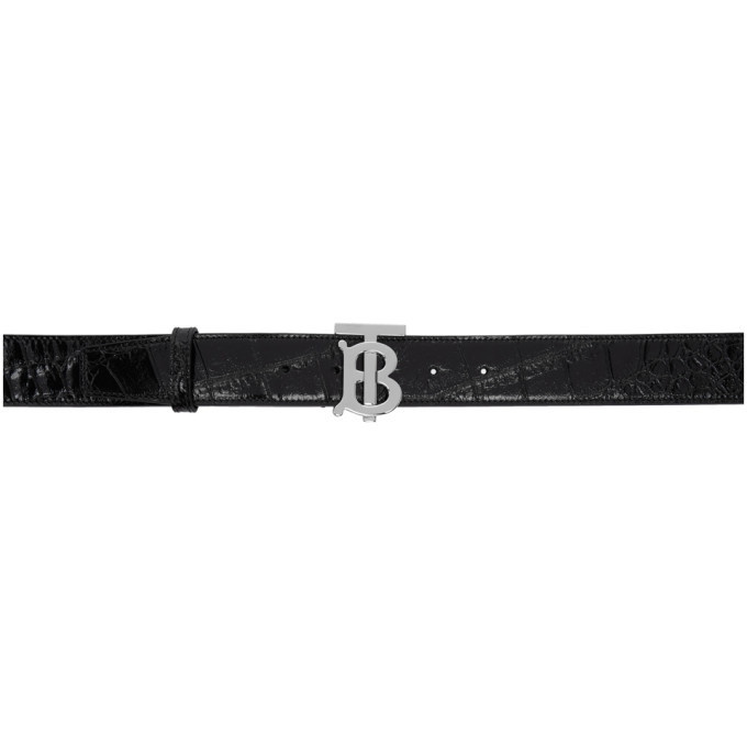 Photo: Burberry Black Croc TB Belt