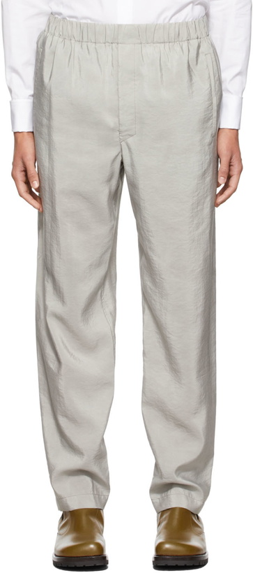 Photo: Lemaire Grey Silk Pyjama Trousers