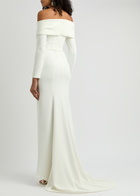 Solace London Lyla Off-the-shoulder Gown Cream