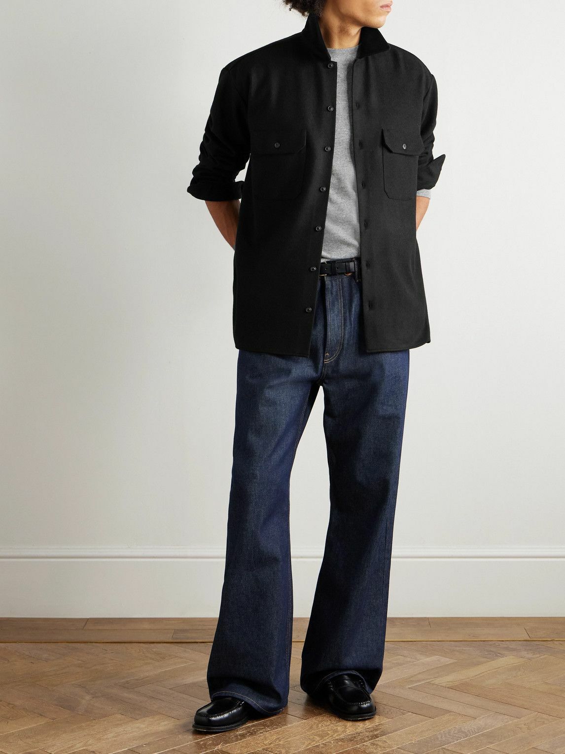 Ghiaia Cashmere - Wool Overshirt - Black