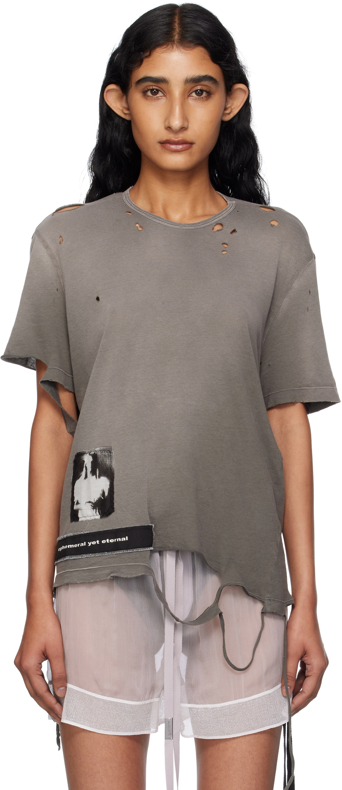 Ann Demeulemeester Gray Fanie Standard Fit T-shirt