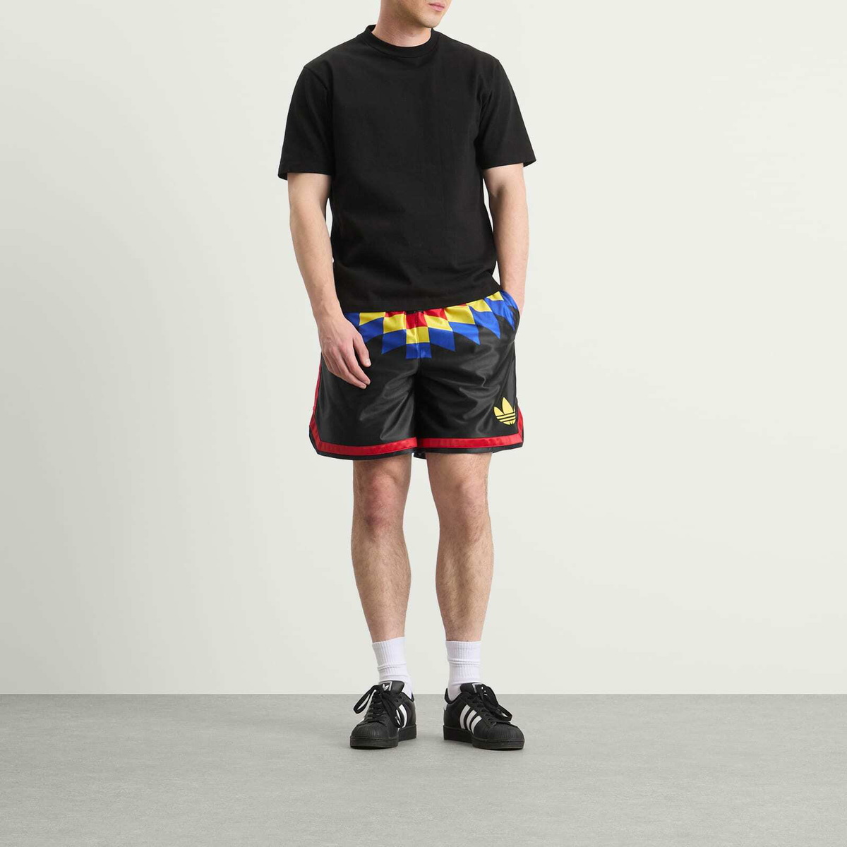 Adidas Men's Basketball Diamond Pack Short in Black/Collegiate Red