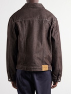 Officine Générale - Vince Pleated Organic Denim Jacket - Brown