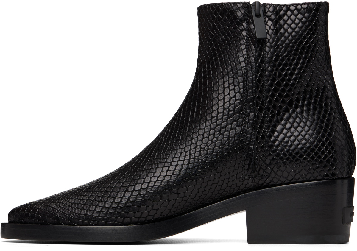 Fear of God Black Snakeskin-Embossed Santa Fe Boot